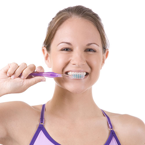 brushing and flossing